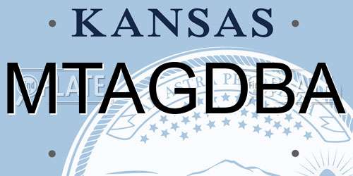 MTAGDBA Kansas License Plate