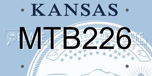 MTB226 Kansas License Plate