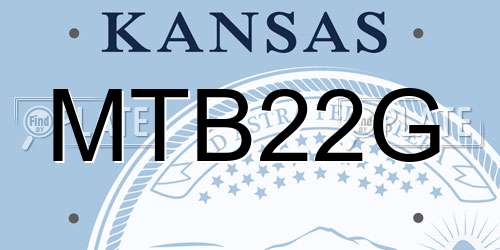 MTB22G Kansas License Plate
