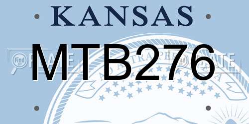 MTB276 Kansas License Plate