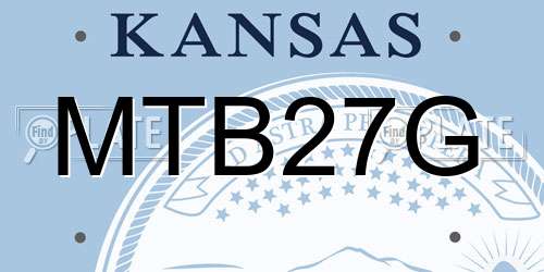 MTB27G Kansas License Plate