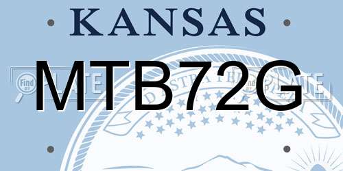 MTB72G Kansas License Plate