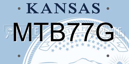 MTB77G Kansas License Plate
