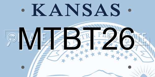 MTBT26 Kansas License Plate