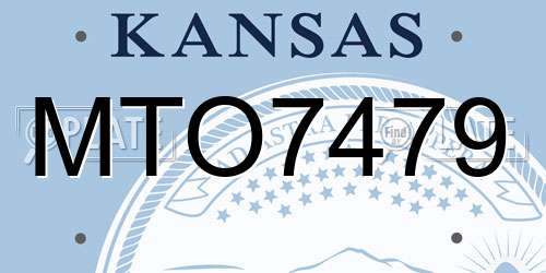MTO7479 Kansas License Plate