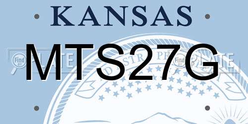 MTS27G Kansas License Plate