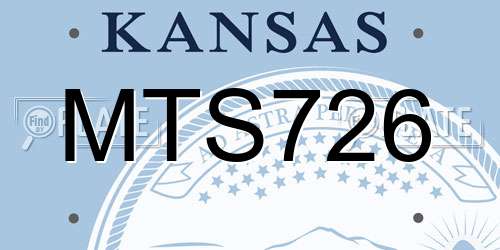 MTS726 Kansas License Plate