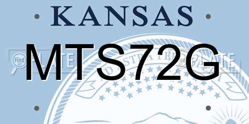 MTS72G Kansas License Plate