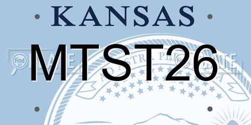 MTST26 Kansas License Plate