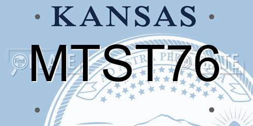 MTST76 Kansas License Plate