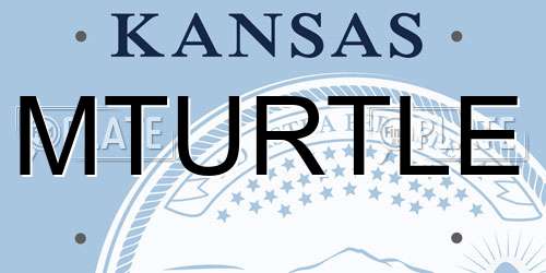 MTURTLE Kansas License Plate