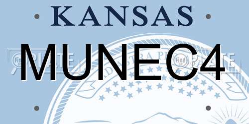 MUNEC4 Kansas License Plate