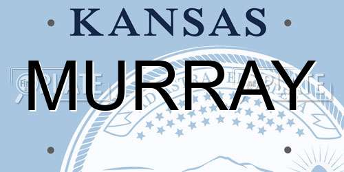 MURRAY Kansas License Plate