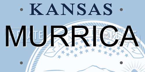 MURRICA Kansas License Plate