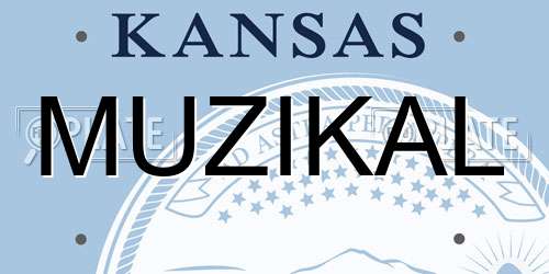 MUZIKAL Kansas License Plate