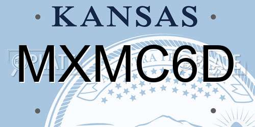 MXMC6D Kansas License Plate