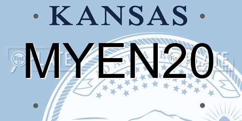 MYEN20 Kansas License Plate