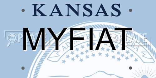 MYFIAT Kansas License Plate