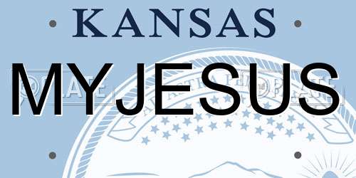 MYJESUS Kansas License Plate