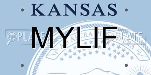 MYLIF Kansas License Plate