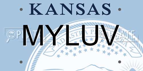 MYLUV Kansas License Plate