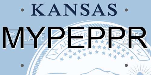 MYPEPPR Kansas License Plate