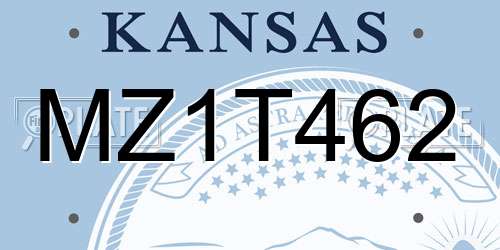 MZ1T462 Kansas License Plate