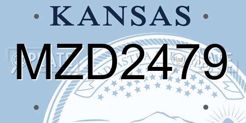 MZD2479 Kansas License Plate
