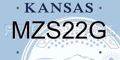 MZS22G Kansas License Plate