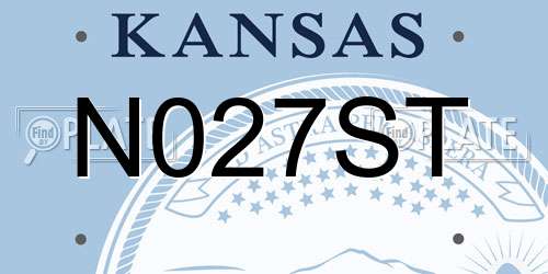 N027ST Kansas License Plate
