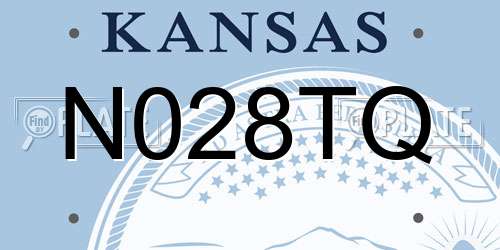N028TQ Kansas License Plate