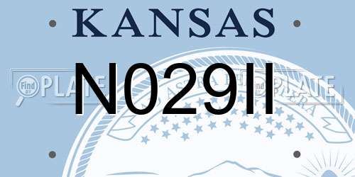 N029II Kansas License Plate
