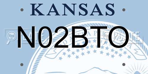 N02BTO Kansas License Plate