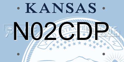 N02CDP Kansas License Plate