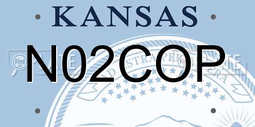 N02COP Kansas License Plate