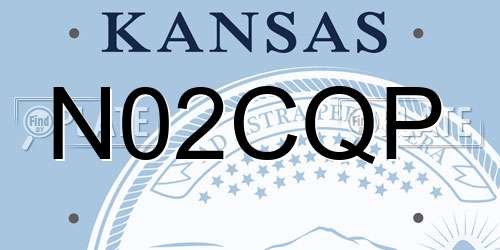 N02CQP Kansas License Plate