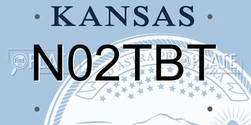 N02TBT Kansas License Plate