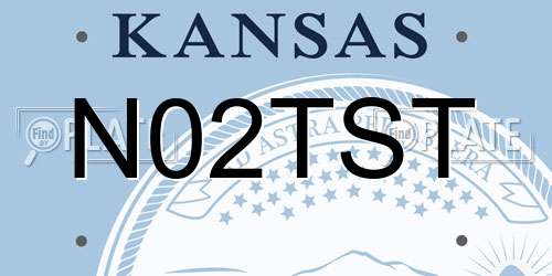 N02TST Kansas License Plate