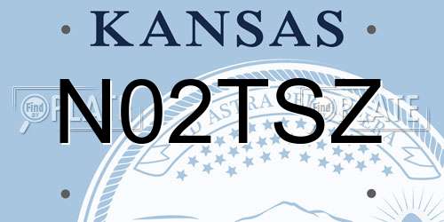 N02TSZ Kansas License Plate