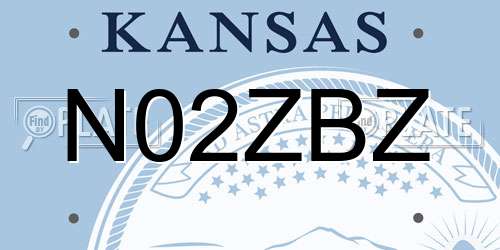 N02ZBZ Kansas License Plate