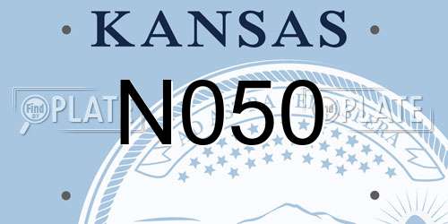 N050 Kansas License Plate
