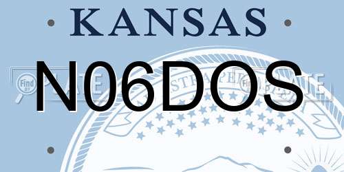 N06DOS Kansas License Plate