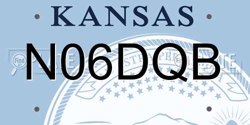 N06DQB Kansas License Plate