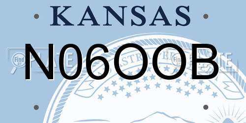 N06OOB Kansas License Plate
