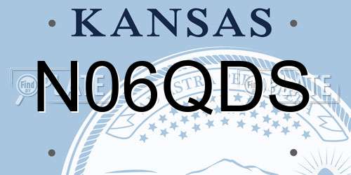 N06QDS Kansas License Plate