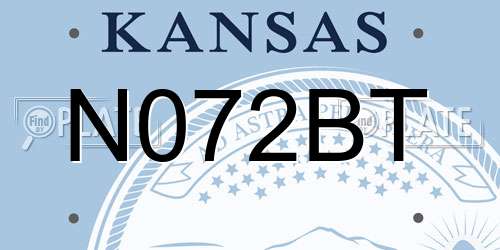N072BT Kansas License Plate