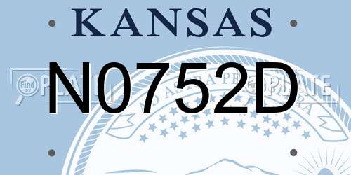 N0752D Kansas License Plate