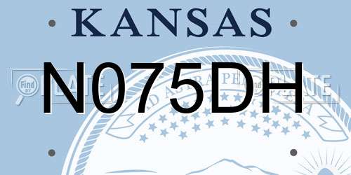 N075DH Kansas License Plate