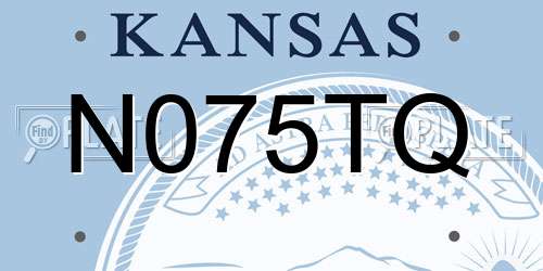 N075TQ Kansas License Plate