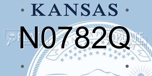 N0782Q Kansas License Plate